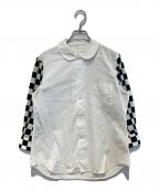 COMME des GARCONSコムデギャルソン）の古着「丸襟L/Sシャツ」｜ホワイト×ブラック