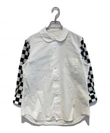 COMME des GARCONS（コムデギャルソン）の古着「丸襟L/Sシャツ」｜ホワイト×ブラック