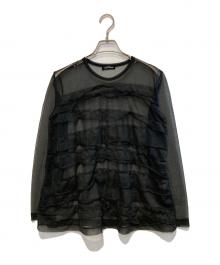 tricot COMME des GARCONS（トリココムデギャルソン）の古着「フリルシアーブラウス」｜ブラック