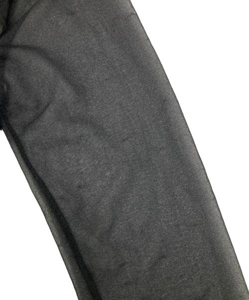 tricot COMME des GARCONS（トリココムデギャルソン）tricot COMME des GARCONS (トリココムデギャルソン) フリルシアーブラウス ブラック サイズ:不明の古着・服飾アイテム