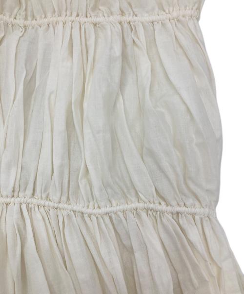 merlette（マーレット）merlette (マーレット) オフェーリア ワンピース ティアード ホワイト サイズ:XSの古着・服飾アイテム