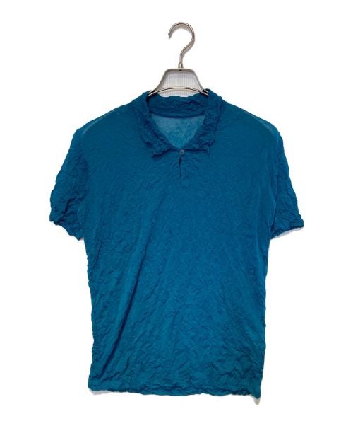 ISSEY MIYAKE（イッセイミヤケ）ISSEY MIYAKE (イッセイミヤケ) ポロシャツ ブルー サイズ:Ｍの古着・服飾アイテム