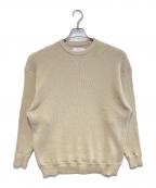 Graphpaperグラフペーパー）の古着「Linen Solotex Loose Rib Crew Neck」｜ベージュ