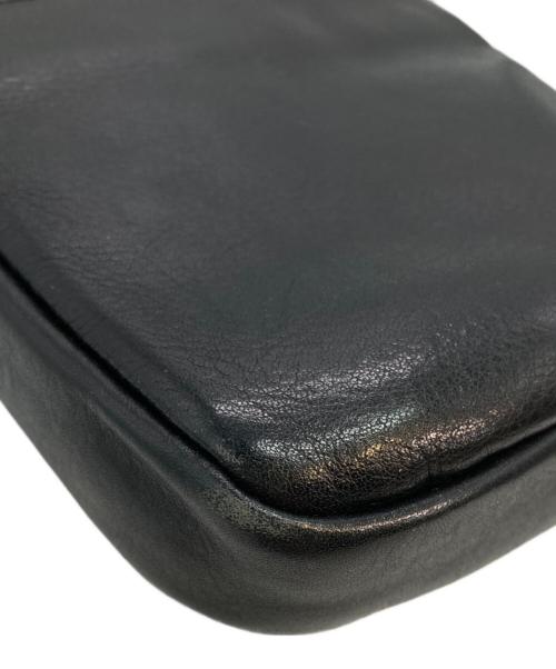 Rinori（リノリ）Rinori (リノリ) レザーショルダーバッグ ブラックの古着・服飾アイテム