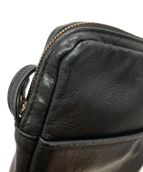 Rinori（リノリ）Rinori (リノリ) レザーショルダーバッグ ブラックの古着・服飾アイテム