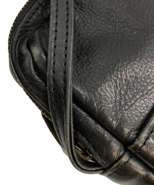 Rinori（リノリ）Rinori (リノリ) レザーショルダーバッグ ブラックの古着・服飾アイテム