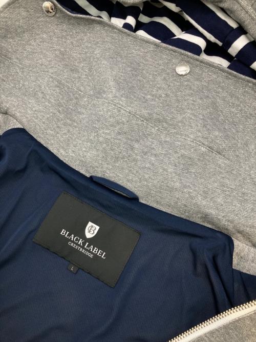 BLACK LABEL CRESTBRIDGE（ブラックレーベル クレストブリッジ）BLACK LABEL CRESTBRIDGE (ブラックレーベル クレストブリッジ) フーデッドジャケット グレー サイズ:Lの古着・服飾アイテム