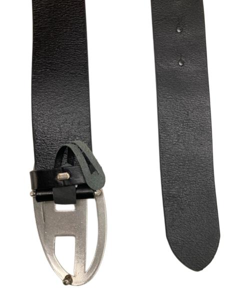 DIESEL（ディーゼル）DIESEL (ディーゼル) オーバルD レザーベルト ブラック サイズ:80/32の古着・服飾アイテム