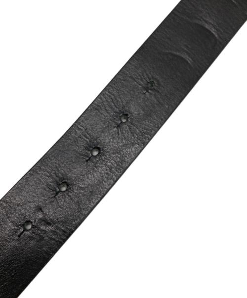 DIESEL（ディーゼル）DIESEL (ディーゼル) オーバルD レザーベルト ブラック サイズ:80/32の古着・服飾アイテム