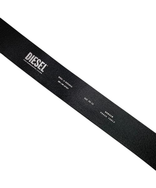 DIESEL（ディーゼル）DIESEL (ディーゼル) オーバルD レザーベルト ブラック サイズ:80/32の古着・服飾アイテム