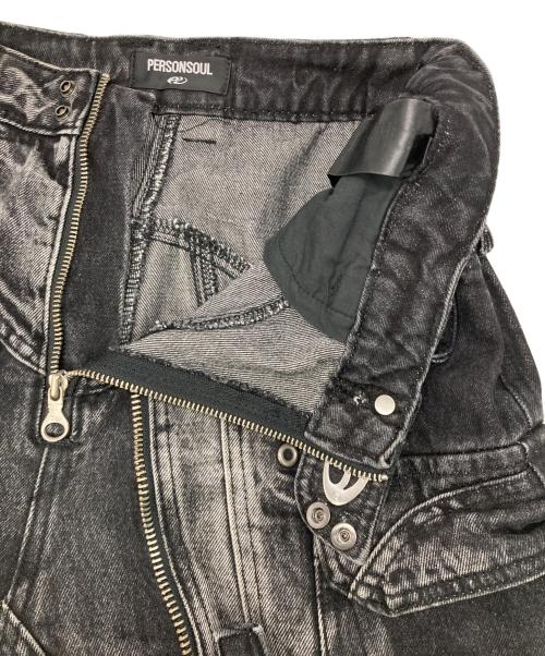 PERSONSOUL（パーソンソウル）PERSONSOUL (パーソンソウル) Tactical Work Jeans ブラック サイズ:Lの古着・服飾アイテム