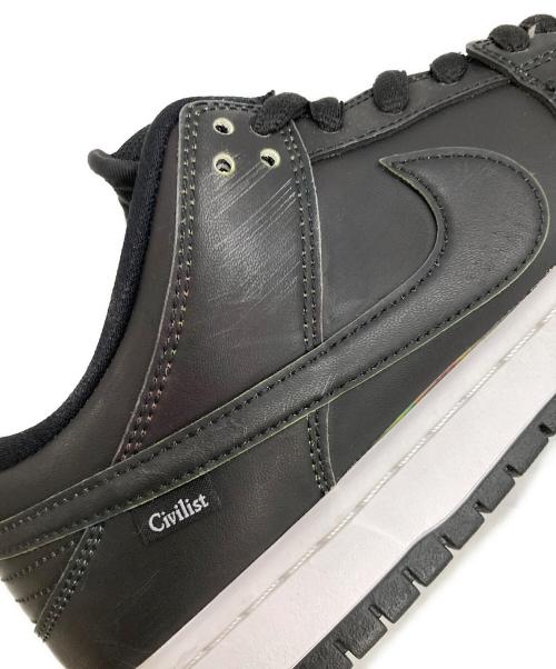 NIKE SB（ナイキエスビー）NIKE SB (ナイキエスビー) Civilist (シヴィリスト) SB DUNK LOW PRO QS ブラック サイズ:US8の古着・服飾アイテム