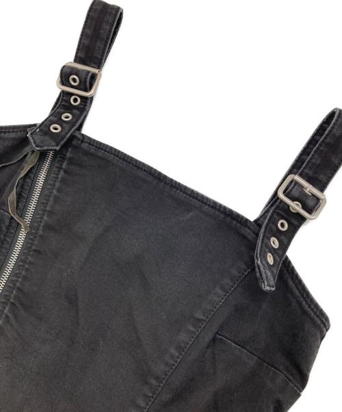 DIESEL（ディーゼル）DIESEL (ディーゼル) ジップデザインノースリーブミニワンピース ブラック サイズ:XSの古着・服飾アイテム