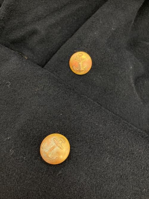 SWEDISH NAVY（スウェーデン海軍）SWEDISH NAVY (スウェーデン海軍) ［古着］ダブルコート ネイビー サイズ:C150の古着・服飾アイテム