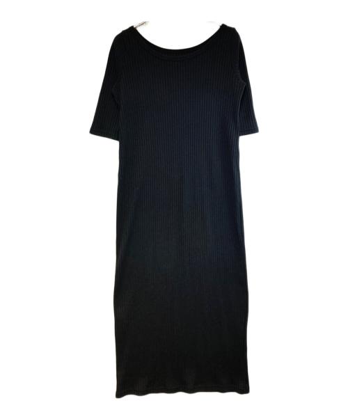 Plage（プラージュ）Plage (プラージュ) リブハーフスリーブワンピース ブラック サイズ:Freeの古着・服飾アイテム