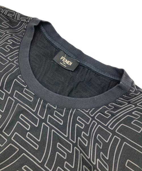 FENDI（フェンディ）FENDI (フェンディ) FFバーディゴクルーネックT ブラック サイズ:XLの古着・服飾アイテム