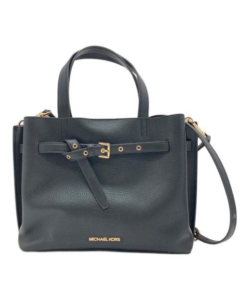 MICHAEL KORS（マイケル・コース）MICHAEL KORS (マイケル・コース) エミリア レザー ラージ サッチェル ブラックの古着・服飾アイテム