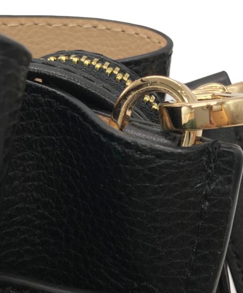 MICHAEL KORS（マイケル・コース）MICHAEL KORS (マイケル・コース) エミリア レザー ラージ サッチェル ブラックの古着・服飾アイテム