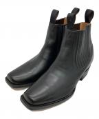 CHAMULAチャムラ）の古着「ウエスタン サイドゴアブーツ」｜ブラック