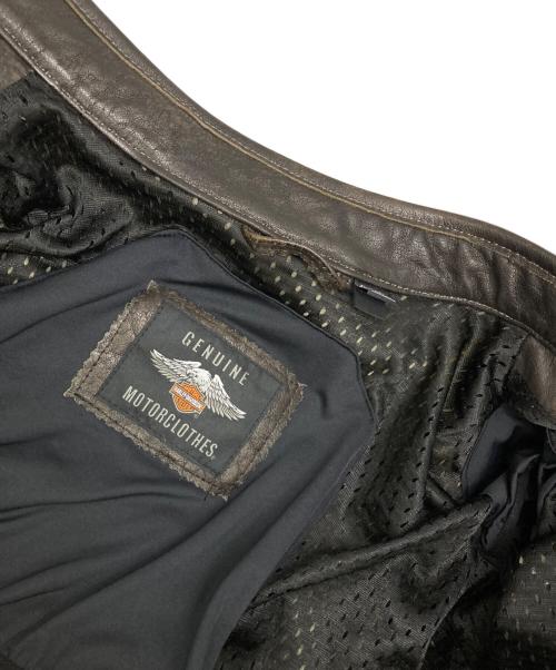 HARLEY-DAVIDSON（ハーレーダビッドソン）HARLEY-DAVIDSON (ハーレーダビッドソン) レザーモーターサイクルジャケット ブラウン サイズ:Ｍの古着・服飾アイテム