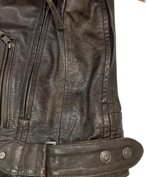 HARLEY-DAVIDSON（ハーレーダビッドソン）HARLEY-DAVIDSON (ハーレーダビッドソン) レザーモーターサイクルジャケット ブラウン サイズ:Ｍの古着・服飾アイテム