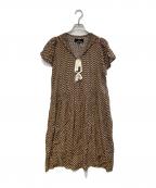 tricot COMME des GARCONSトリココムデギャルソン）の古着「ドットブラウスワンピース」｜ブラウン
