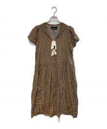 tricot COMME des GARCONS（トリココムデギャルソン）の古着「ドットブラウスワンピース」｜ブラウン