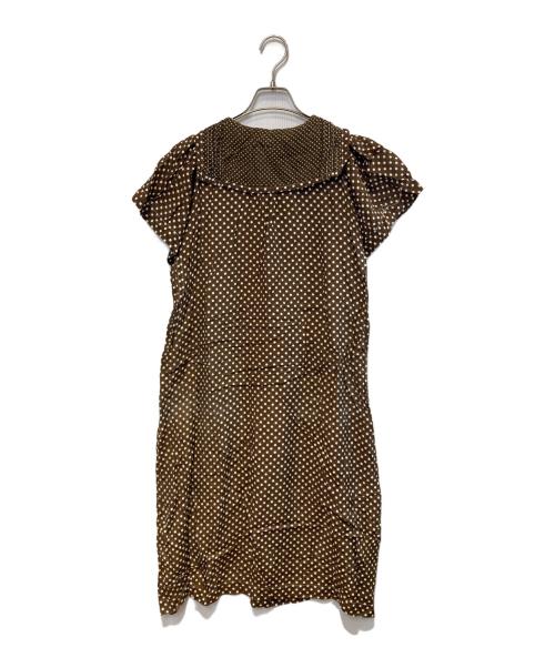 tricot COMME des GARCONS（トリココムデギャルソン）tricot COMME des GARCONS (トリココムデギャルソン) ドットブラウスワンピース ブラウン サイズ:Ｓの古着・服飾アイテム