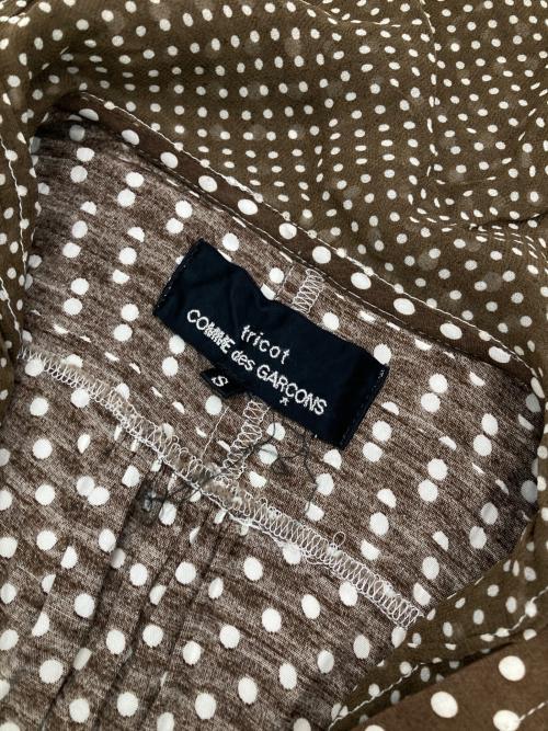 tricot COMME des GARCONS（トリココムデギャルソン）tricot COMME des GARCONS (トリココムデギャルソン) ドットブラウスワンピース ブラウン サイズ:Ｓの古着・服飾アイテム