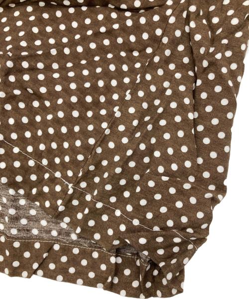 tricot COMME des GARCONS（トリココムデギャルソン）tricot COMME des GARCONS (トリココムデギャルソン) ドットブラウスワンピース ブラウン サイズ:Ｓの古着・服飾アイテム