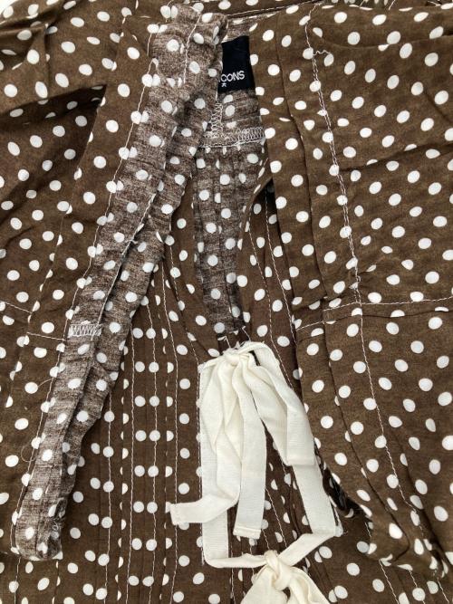 tricot COMME des GARCONS（トリココムデギャルソン）tricot COMME des GARCONS (トリココムデギャルソン) ドットブラウスワンピース ブラウン サイズ:Ｓの古着・服飾アイテム
