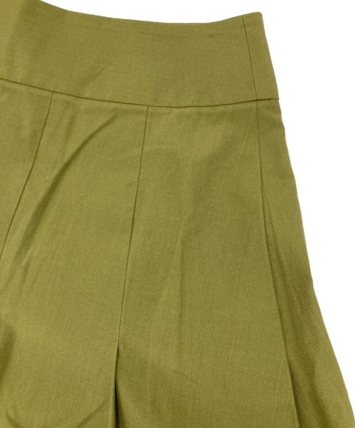 MARGARET HOWELL（マーガレットハウエル）MARGARET HOWELL (マーガレットハウエル) SILK COTTON POPLIN プリーツスカート オリーブ サイズ:1の古着・服飾アイテム