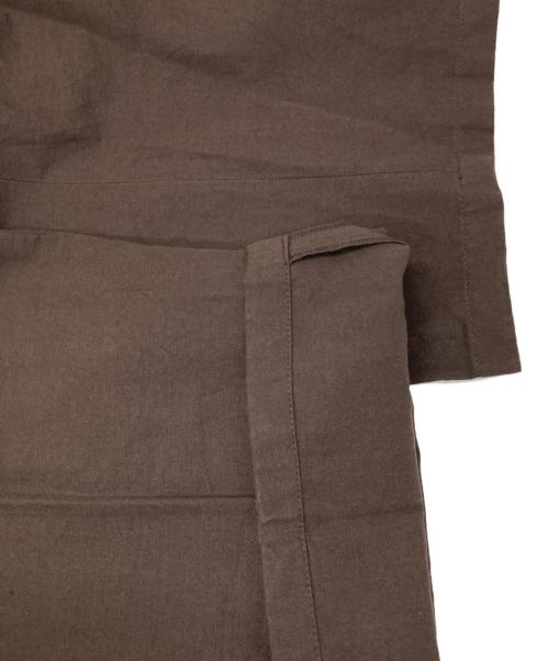 Conte（コンテ）Conte (コンテ) ヘリンボーンタックワイドパンツ ブラウン サイズ:36の古着・服飾アイテム