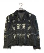 TODAYFULトゥデイフル）の古着「Embroidery Patchwork Shirts」｜ブラック