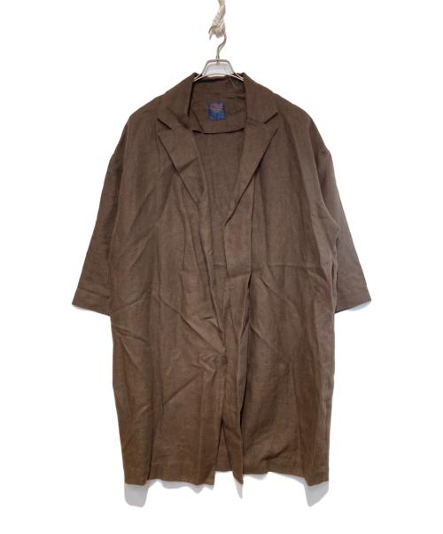 GALLEGO DESPORTES（ギャレゴデスポート）GALLEGO DESPORTES (ギャレゴデスポート) リネンコート ブラウン サイズ:Freeの古着・服飾アイテム