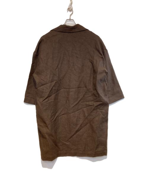 GALLEGO DESPORTES（ギャレゴデスポート）GALLEGO DESPORTES (ギャレゴデスポート) リネンコート ブラウン サイズ:Freeの古着・服飾アイテム