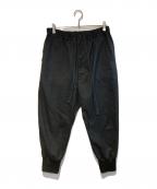 GROUND Yグラウンドワイ）の古着「T/W Gabardine Darts Rib Pants」｜ブラック