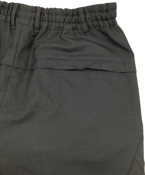 GROUND Y（グラウンドワイ）GROUND Y (グラウンドワイ) T/W Gabardine Darts Rib Pants ブラック サイズ:3の古着・服飾アイテム