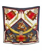 HERMESエルメス）の古着「カレ90」｜グレー×ホワイト