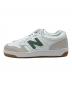 NEW BALANCE (ニューバランス) BB480LYG ホワイト×グリーン サイズ:US9 未使用品：8000円