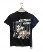 stussy×POUNDステューシー×パウンド）の古着「Stu York Crew S/S Tee」｜ブラック