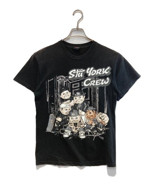 stussy（ステューシー）stussy (ステューシー) POUND (パウンド) Stu York Crew S/S Tee ブラック サイズ:Ｍの古着・服飾アイテム