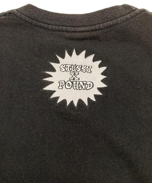 stussy（ステューシー）stussy (ステューシー) POUND (パウンド) Stu York Crew S/S Tee ブラック サイズ:Ｍの古着・服飾アイテム