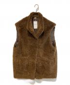 MUSE de Deuxieme Classeミューズ ドゥーズィエム クラス）の古着「TEDDY BOA ベスト」｜ブラウン