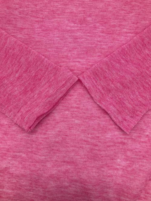 sulvam（サルバム）sulvam (サルバム) アシンメトリーシースルーニット ピンク サイズ:Sの古着・服飾アイテム