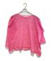sulvam（サルバム）の古着「アシンメトリーシースルーニット」｜ピンク