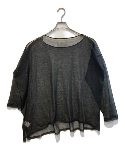 sulvam（サルバム）sulvam (サルバム) アシンメトリーシースルーニット ブラック サイズ:Sの古着・服飾アイテム