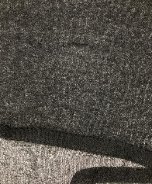 sulvam（サルバム）sulvam (サルバム) アシンメトリーシースルーニット ブラック サイズ:Sの古着・服飾アイテム