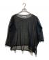 sulvam（サルバム）の古着「アシンメトリーシースルーニット」｜ブラック