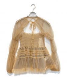 MAISON SPECIAL（メゾンスペシャル）の古着「Tulle Camisole Bolero」｜ブラウン
